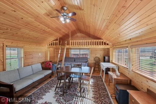 Little cabin all redone - perfect for a playhouse, bunkhouse, hunting cabin, etc. Complete with heat, window AC and a compost toilet!
