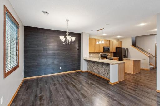 Dining room and extra seating at breakfast bar