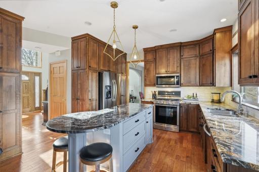 An abundance of cabinet space is perfect for storage of kitchen appliances and more!