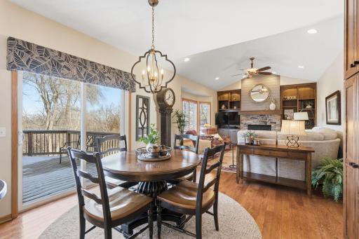 Enjoy your morning coffee in the eat in dining space with immediate access to your deck.