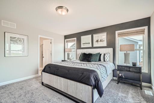 Photo is of the model. Find your retreat in this stunning primary bedroom!