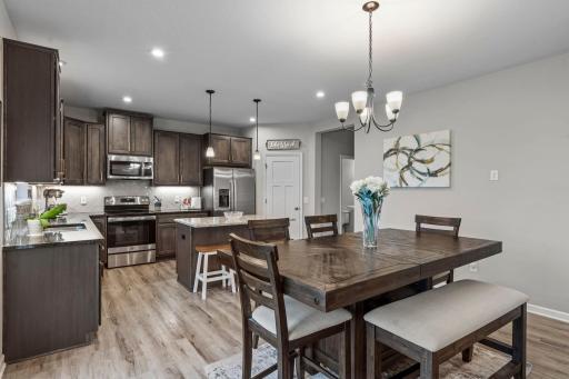 The main level features an open floor plan.