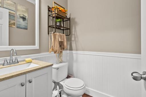 Convenient main floor half bath.