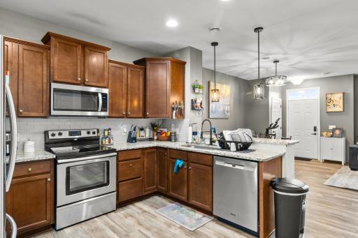 Stainless steel appliances.