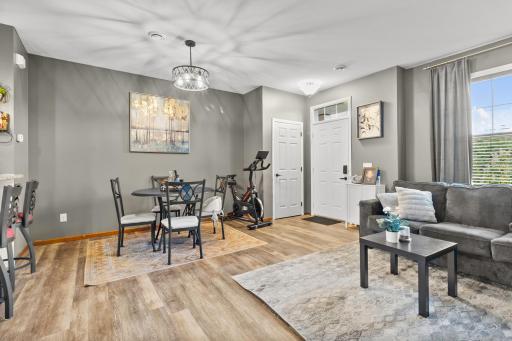 Dining and living areas.