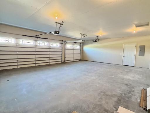 Interior of the 3 car attached garage will be insulated and sheet rocked.