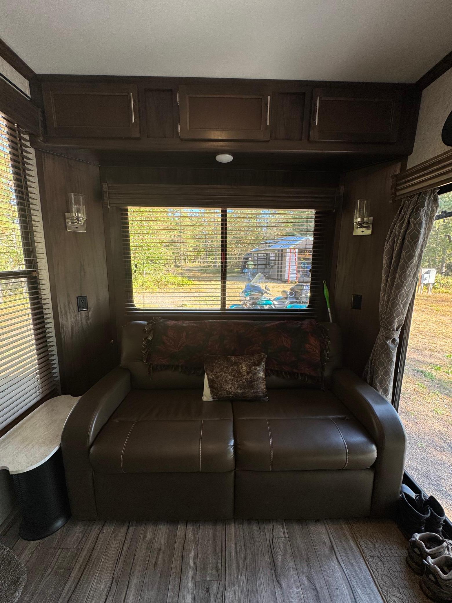 Sofa pulls out for added sleeping area