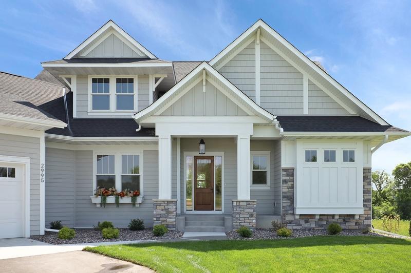 Front entrance and covered porch.