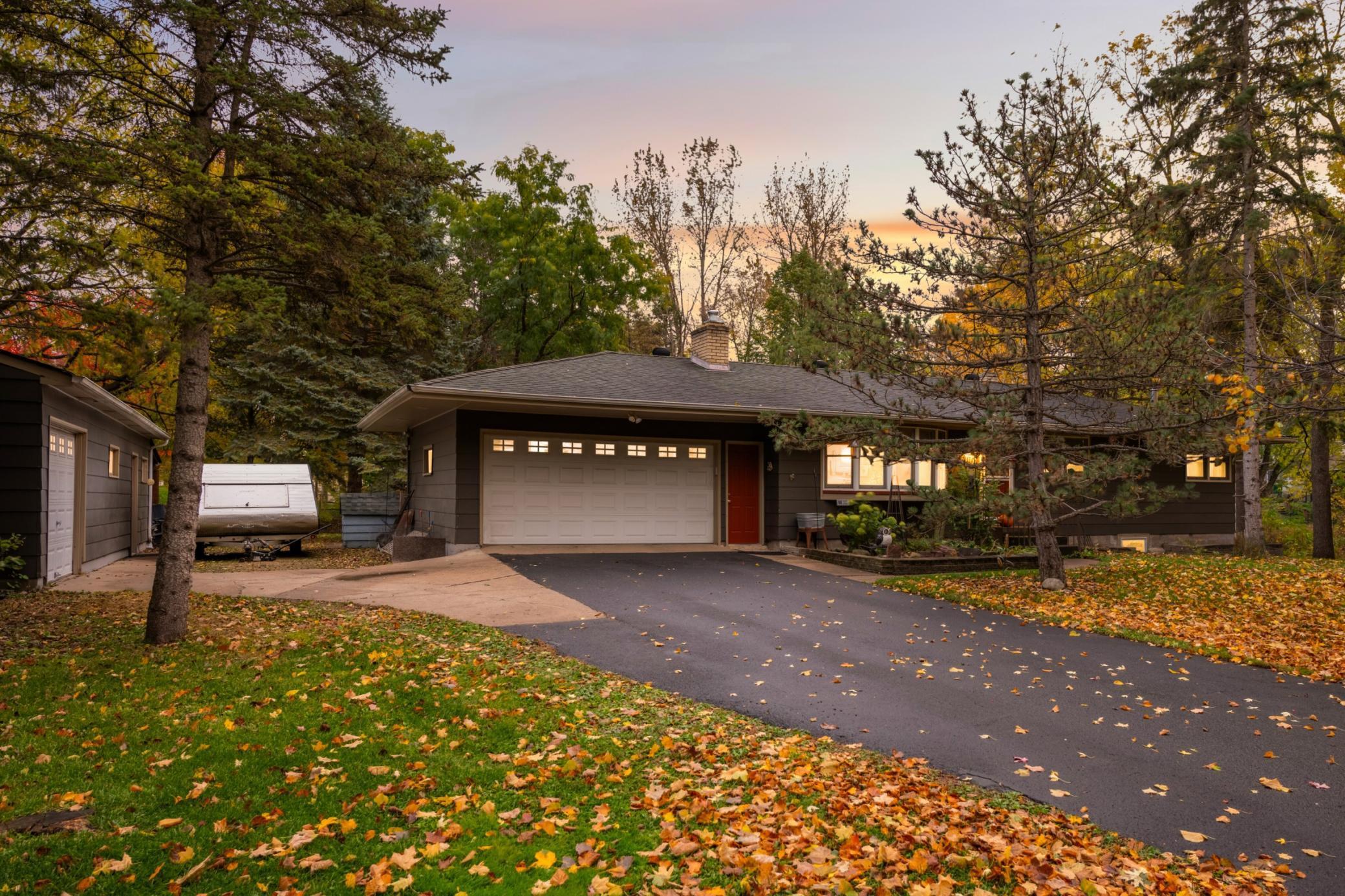 800 sq ft additional detached garage (workshop) in addition to 2 car attached garage..