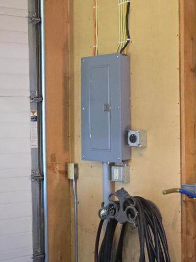 Shed has 100 amp breakers with 40 amp breaker feeding the pool shed panel.