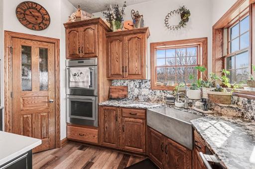 Cambria countertops, Thermador convection/double oven, farmhouse sink, all kitchen appliances were replaced in 2022.