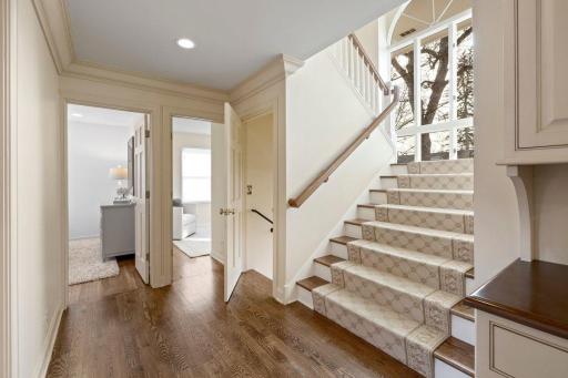 Gracious and wide staircase to second floor
