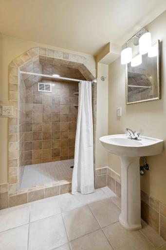 3/4 basement bath, adjacent to 5th bedroom