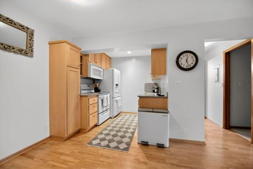 Galley kitchen with pantry, newer cabinets