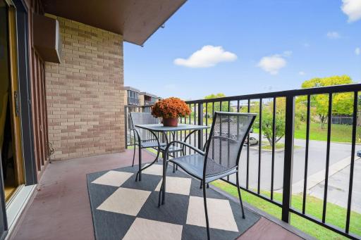 spacious Balcony, see main bldg. pic. easily screened in.