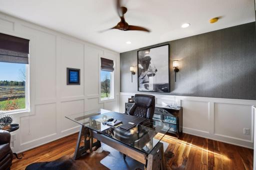 Another angle of the room with its beautiful white panels.