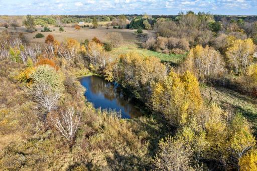This property includes a pond, which offers gorgeous views.