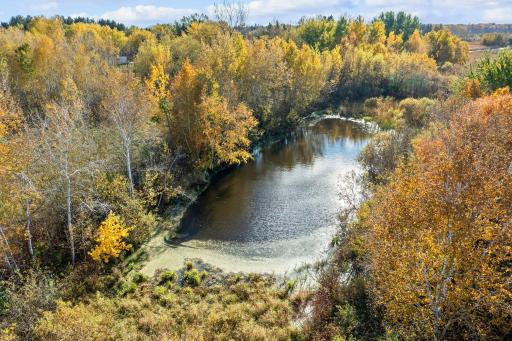 This property includes a pond, which offers gorgeous views.