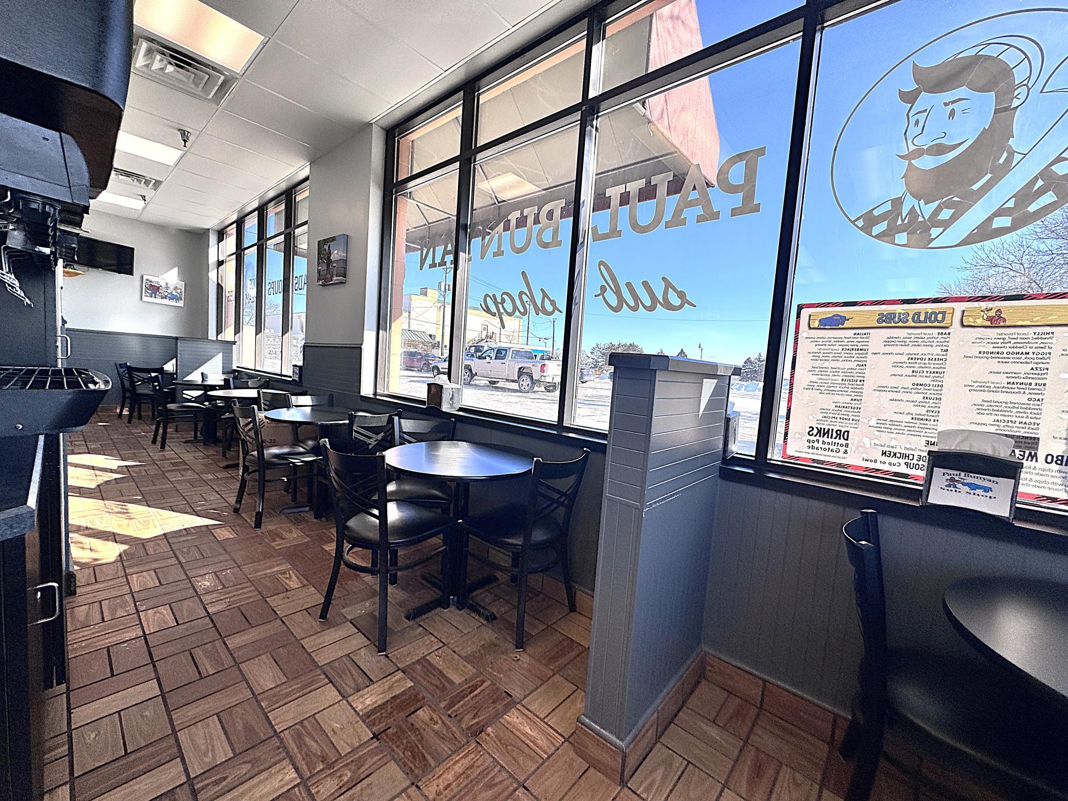 Interior Front Windows and seating area.