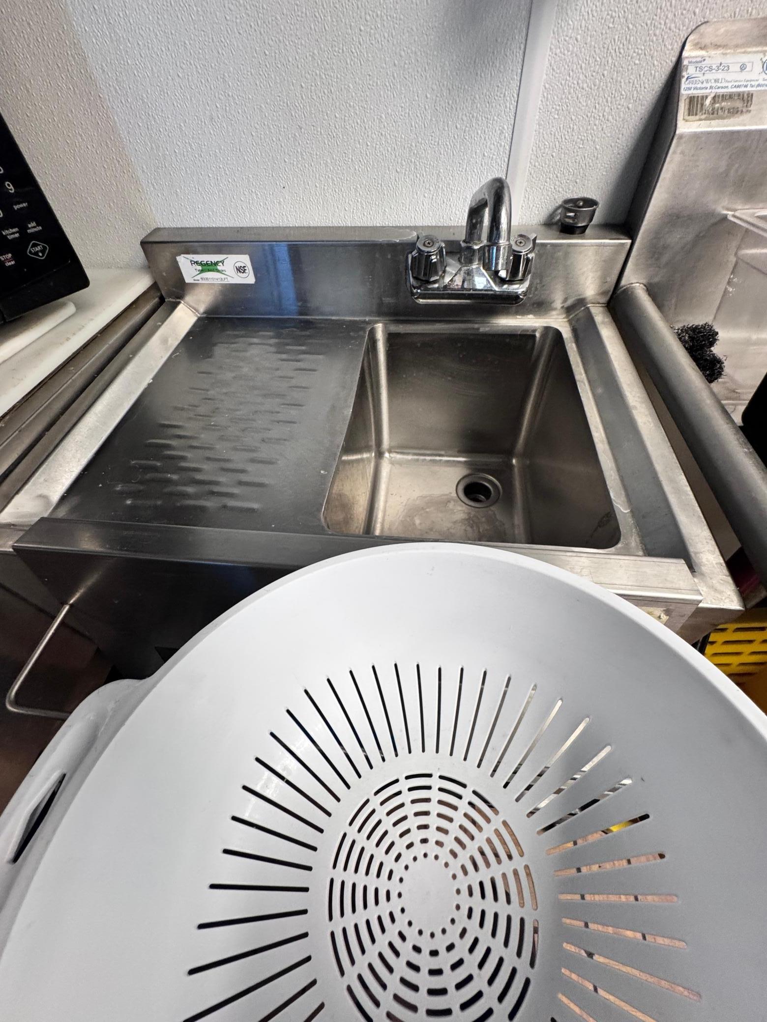 Prep sink is great for washing the veggies