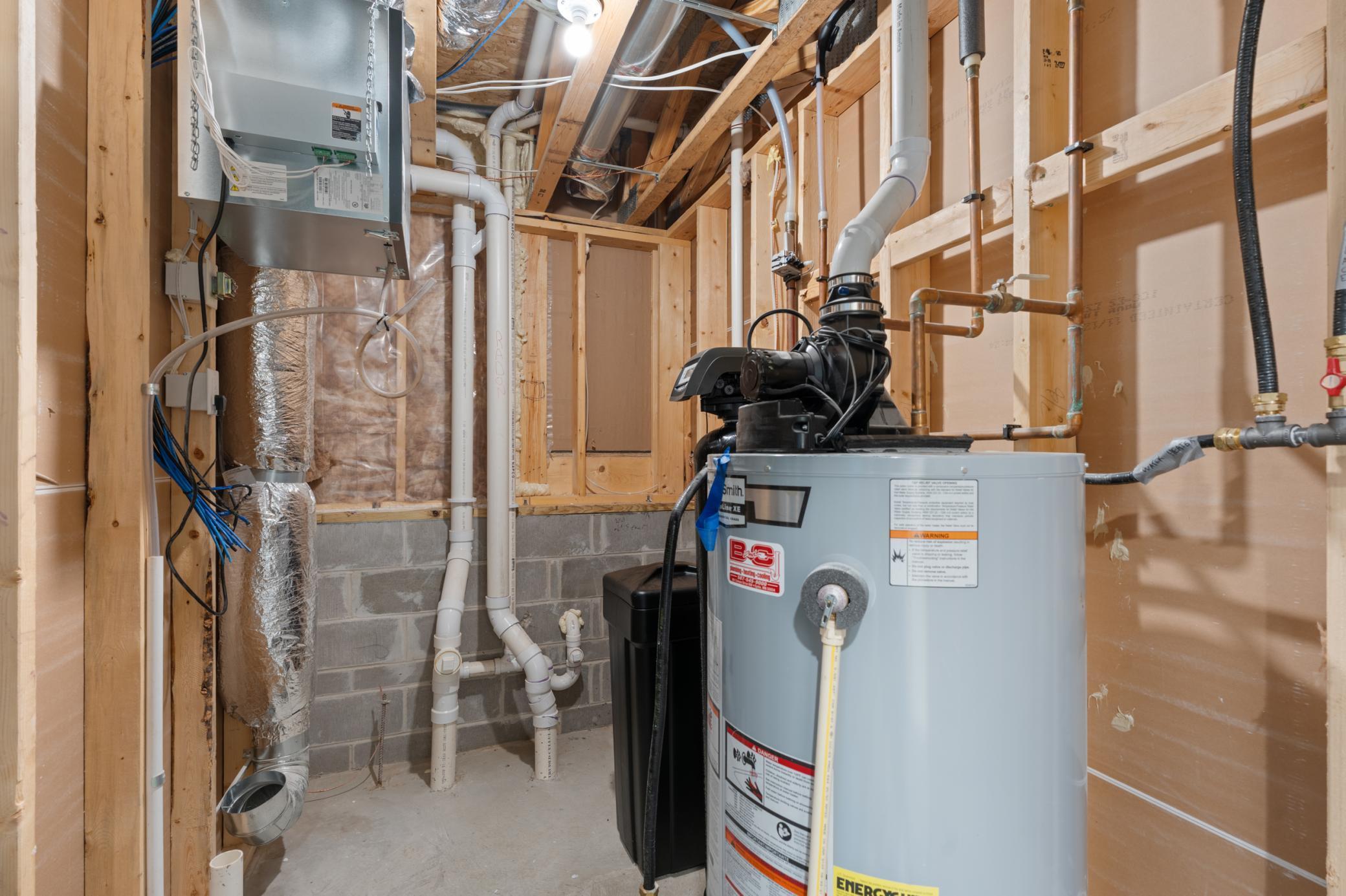 Utility Room w/ Water Softener & Air Exchanger
