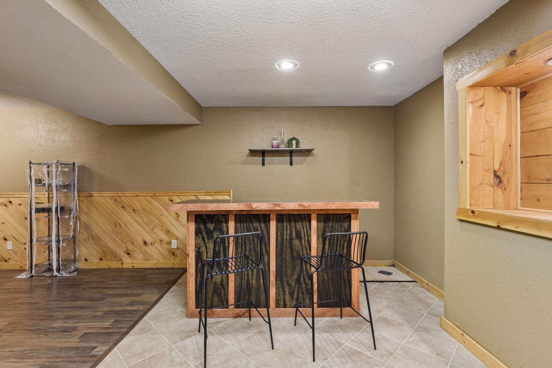 Bar with seating included with home purchase