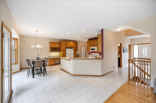 Kitchen and dining room opens to Great room
