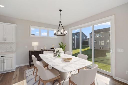 Open informal dining area off of kitchen. (