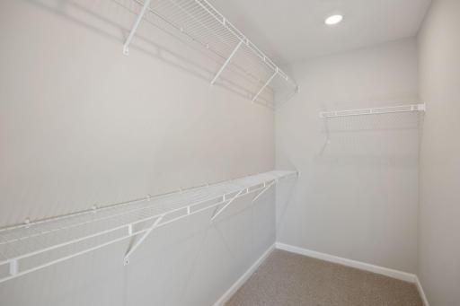 Lower level bedroom's walk-in closet