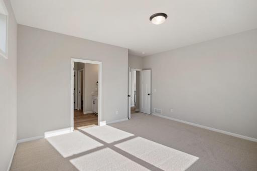 Owner's bedroom on the main level, with double door entry. The perfect space for a quiet oasis.