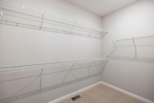 Large walkin closet in the owner's suite