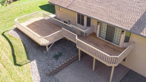 Huge deck offers great outdoor gathering space