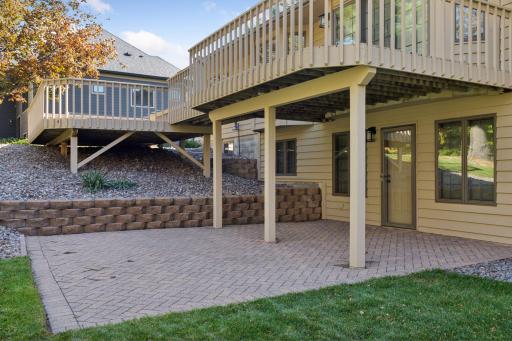 Large paver patio from walkout offers additional outdoor enjoyment