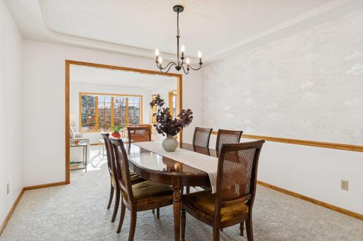 Separate formal dining room with built in hutch