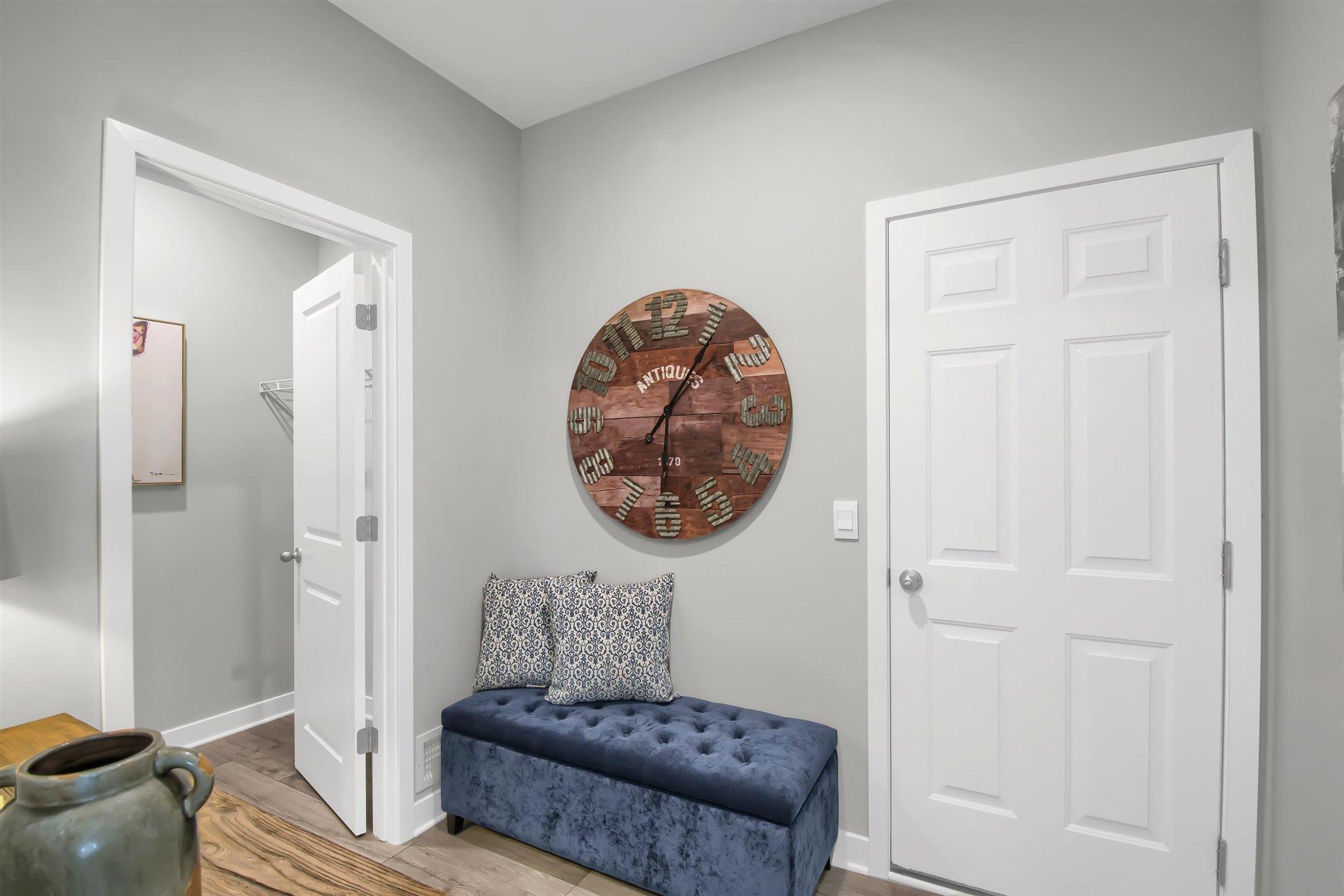 Walk in closet and spacious mudroom off the garage.