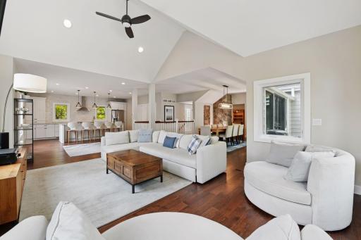 Completely remodeled in 2020, the main level offers an open floor plan with engineered wood flooring, enameled millwork and inviting spaces designed for relaxed everyday living or entertaining!