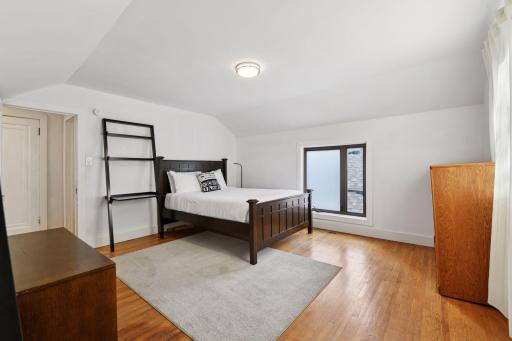 Each bedroom offers original hardwood floors.