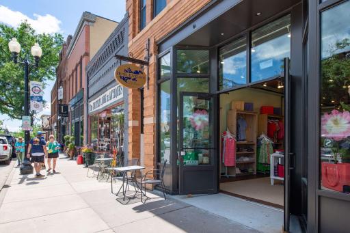 Water Street is lined with boutiques, restaurants and cafes creating a vibrant setting.