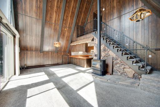 Step inside to the open main level.