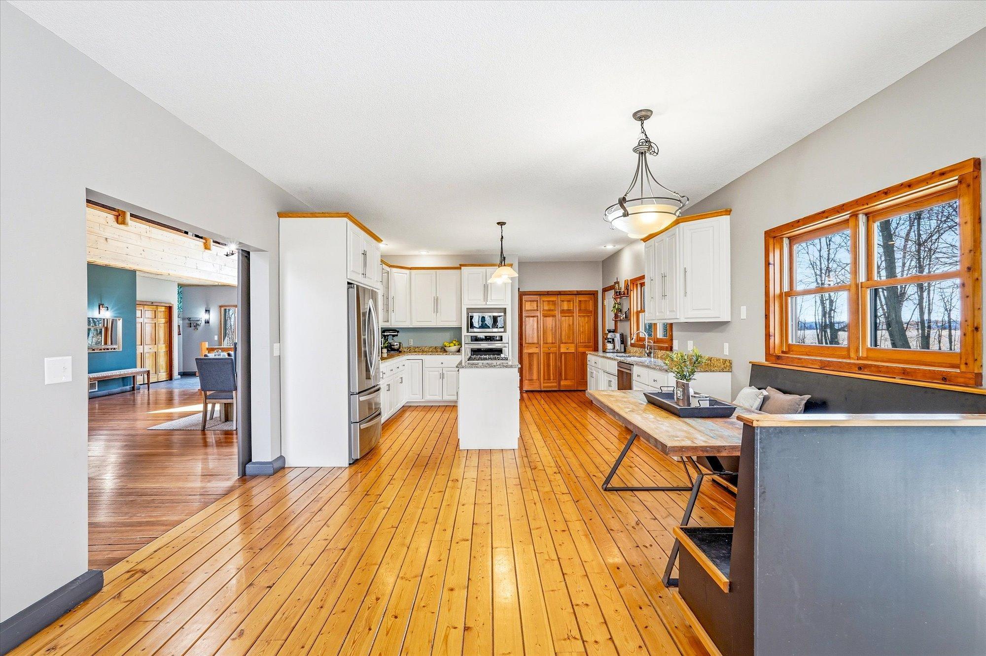 The generous kitchen will make any chef happy.