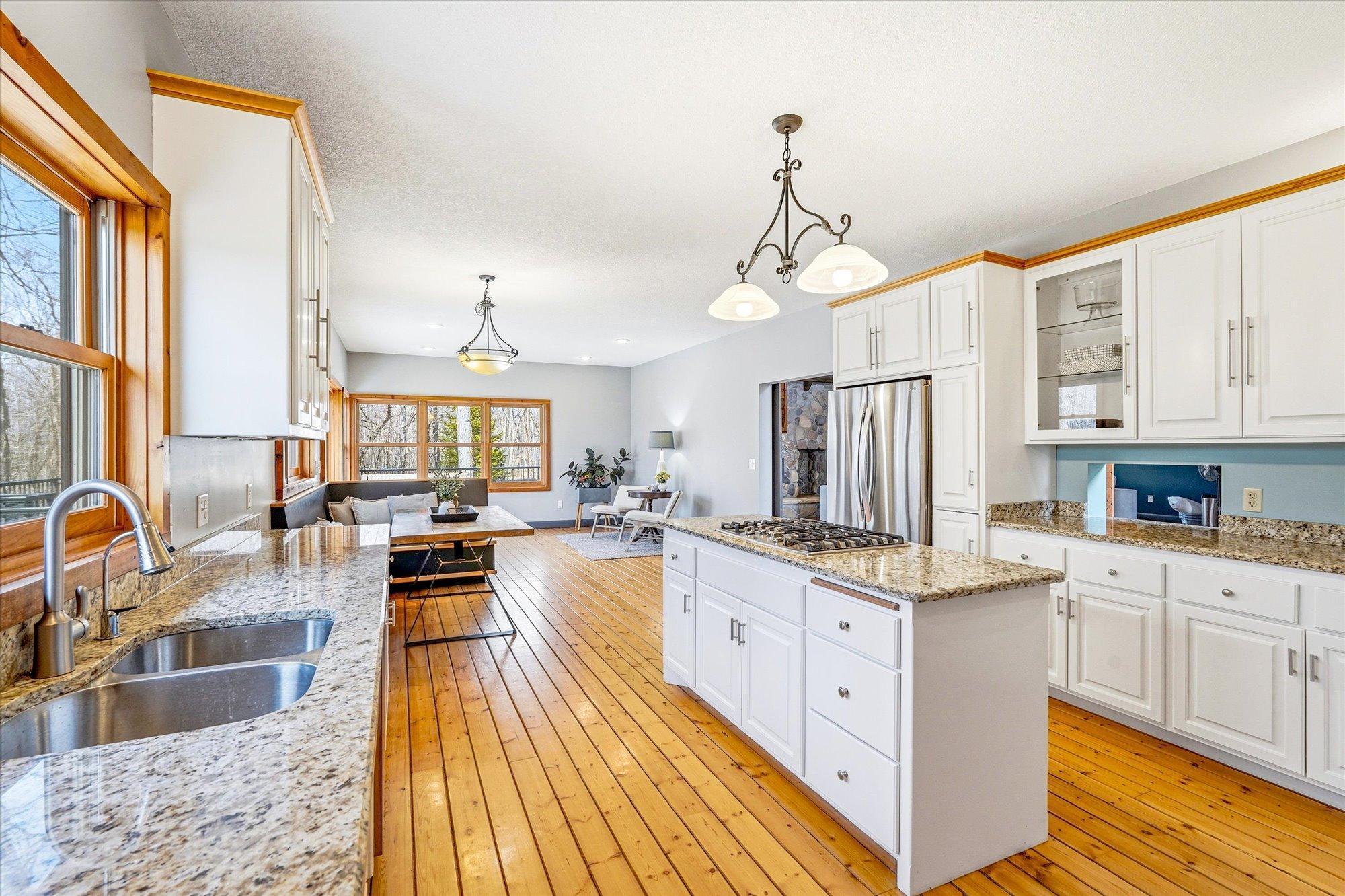 The reclaimed wood floors add so much character.