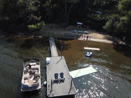 Aerial Views of the private beach property.