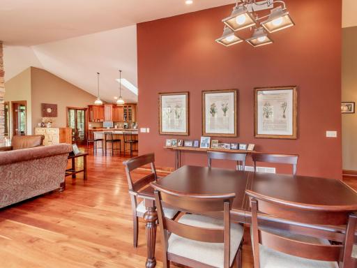 Informal Dining room, note cherry flooring.