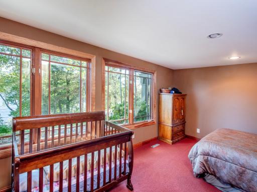 Bedroom #3, Lower Level, faces Saint Croix River.