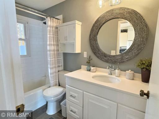The full bath is centered in the home for ease of use and been updated nicely.