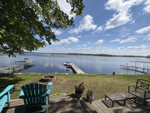 Wonderful view of the water from lakeside deck and patio. This is great spot to kick back and relax.