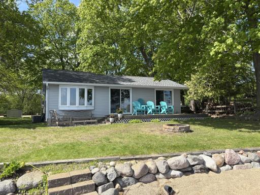Great elevation to the lot with good size beach area for kids to play on or get some sun by the lake.