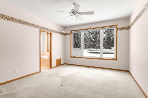 Huge primary bedroom with private en suite bathroom