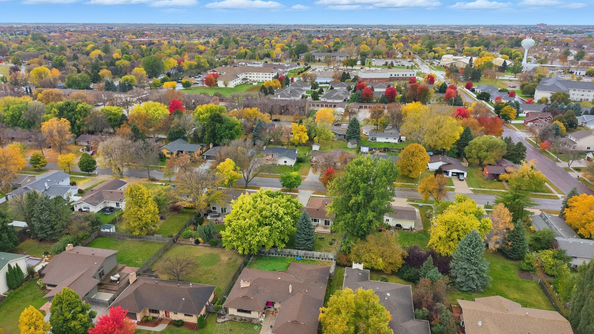 View to the west (University Dr at top of photo)