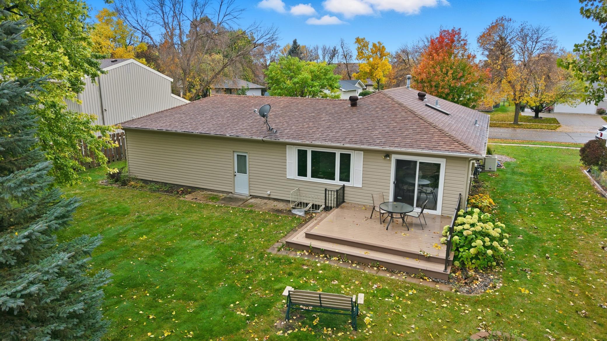 Aerial view of rear of home